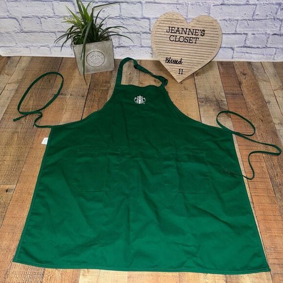 STARBUCKS Coffee Barista Green Apron Employee Uniform. - Picture 5 of 6